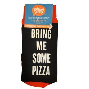 Lavley "Bring Me some pizza" novelty socks NIP One size fits most